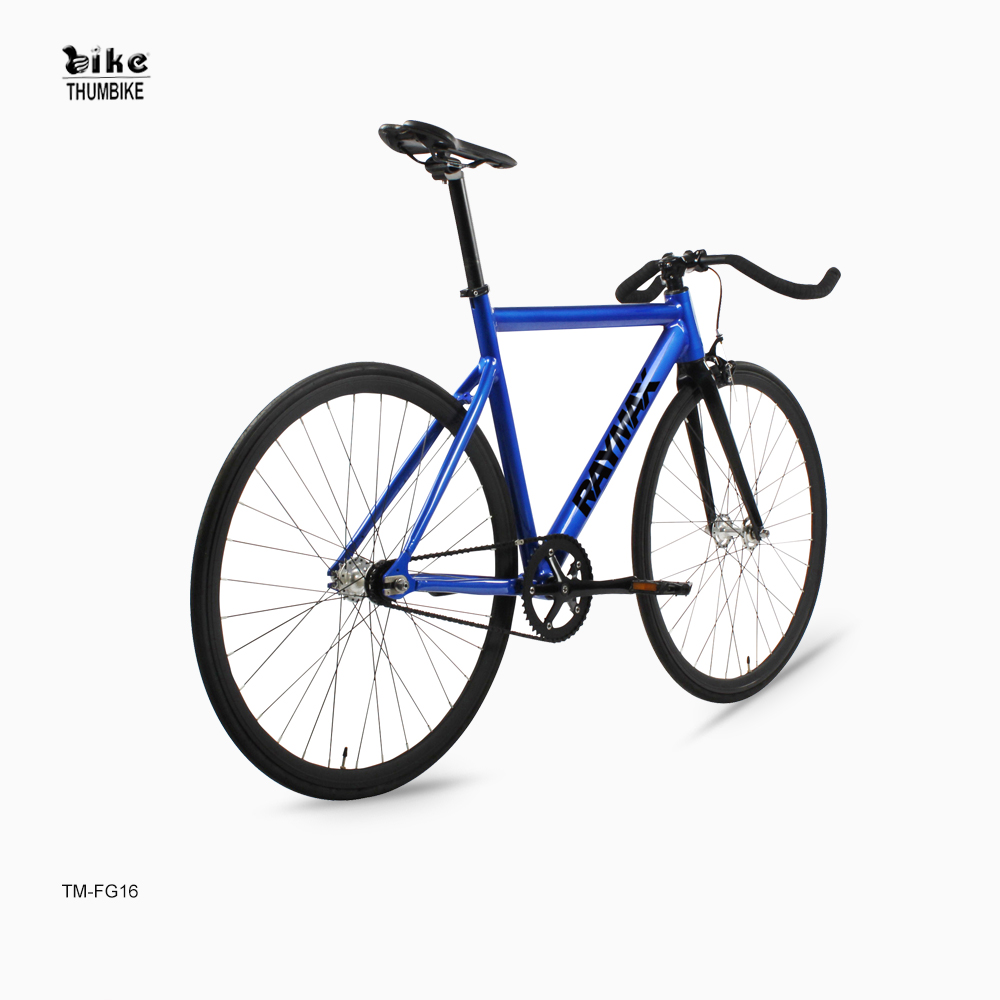 Bicicleta fixie de horquilla de fibra de carbono con marco de pista de aluminio 700C