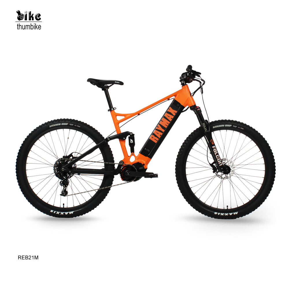 Bicicleta de montaña eléctrica potente de suspensión total personalizada con batería extraíble