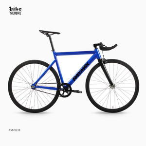 Bicicleta fixie de horquilla de fibra de carbono con marco de pista de aluminio 700C